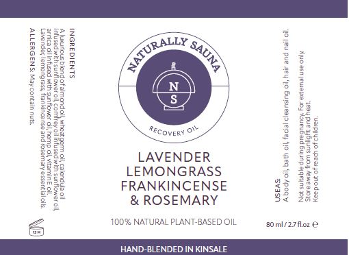 Recovery Oil- Lavener, Lemongrass, Frankincense & Rosemary